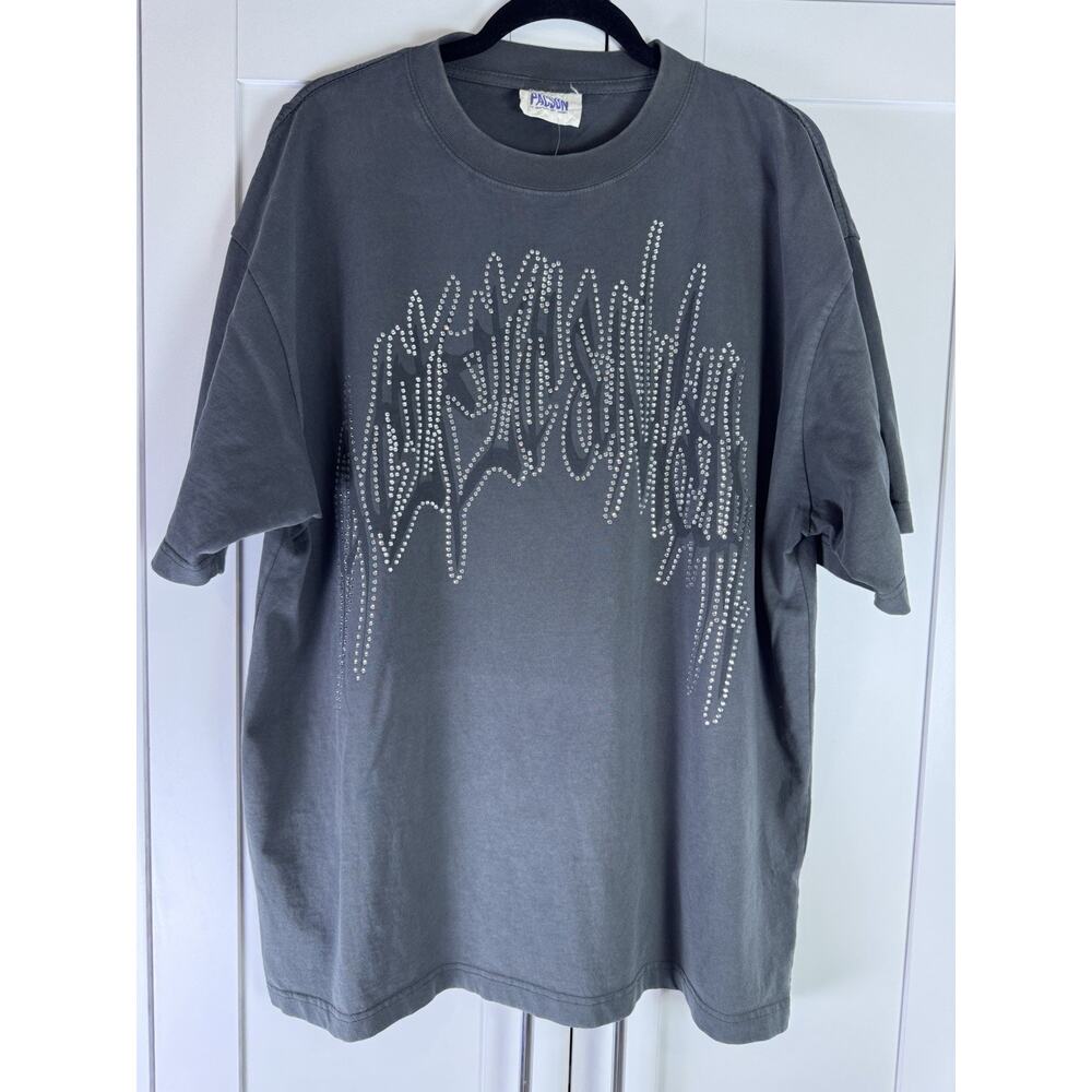 NWT PacSun Handstyles Rhinestone XL T-Shirt Men's Multicolor Graphic Streetwear